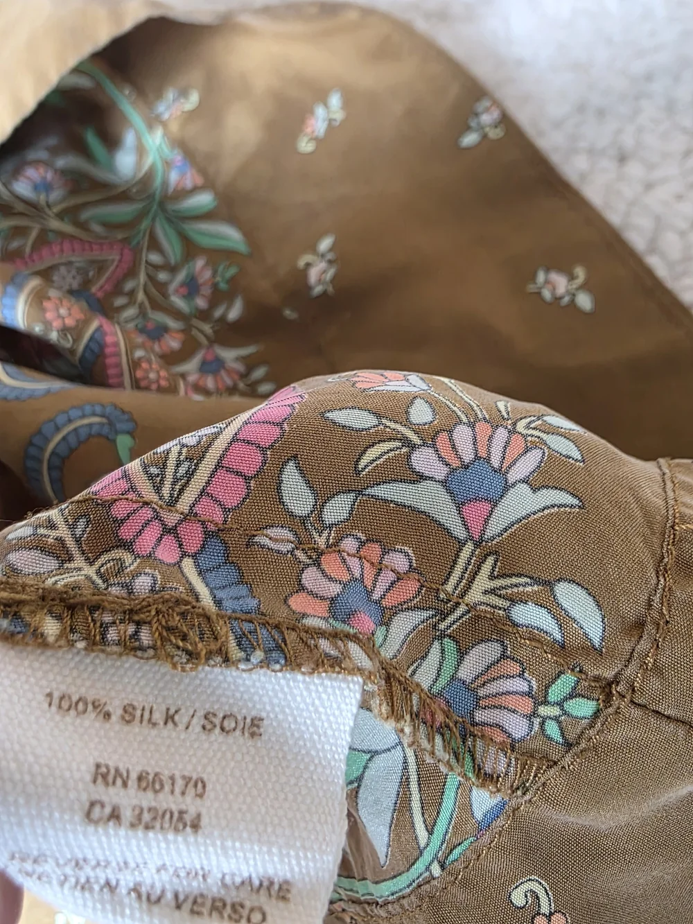 Free People Boho Paisley Floral Silk Dress - Picture 6 of 8